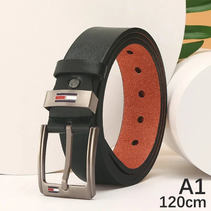 High Quality Men Belt Alloy Square Buckle Male PU Leather Belt Men Male Strap Pin Buckle Fancy Vintage Jeans Waistband Strap